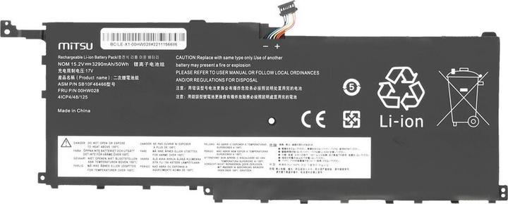 Produktbild Mitsu LENOVO X1 CARBON 3290mAh 50Wh 15,2V