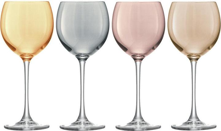 Actual product image LSA Set of 4 polka wine glass 400ml - metal assorted (40 cl, 4 Glasses, Wine glasses set)
