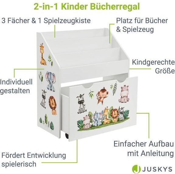 Actual product image Juskys Children's bookshelf
