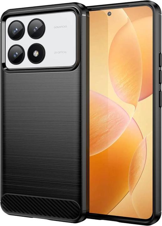 Produktbild Cover-Discount Xiaomi Poco F6 Pro - Metall Carbon Look Hülle (Xiaomi Poco F6 Pro)