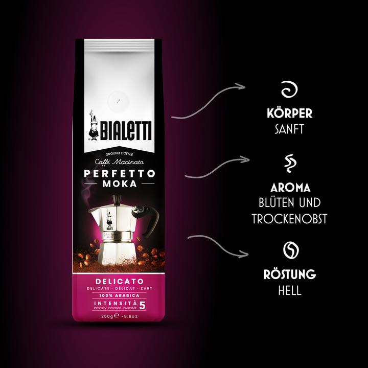 Image du produit Bialetti Delicato (Torréfaction moyenne, 250 g)