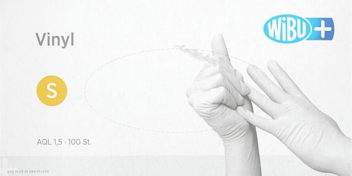 Actual product image 3A Wibu+ vinyl gloves, 100 pieces, size S, clear (S)