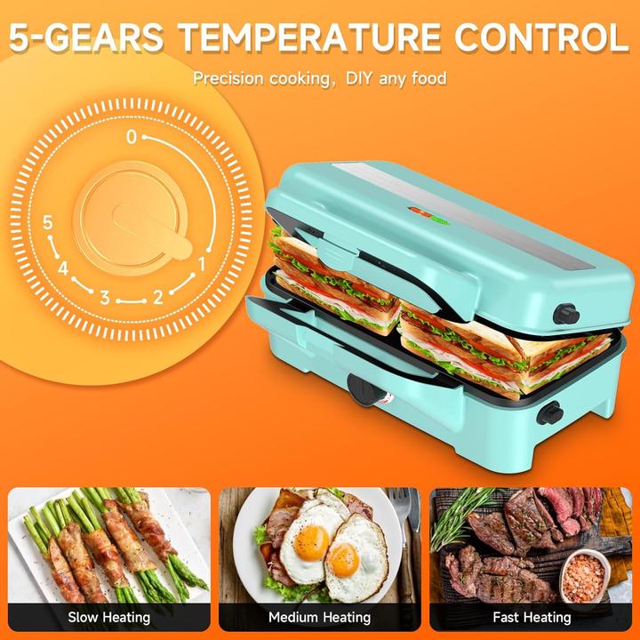 Produktbild Cumeod Sandwichmaker 3-in-1 mit Kontaktgrill und Waffeleisen