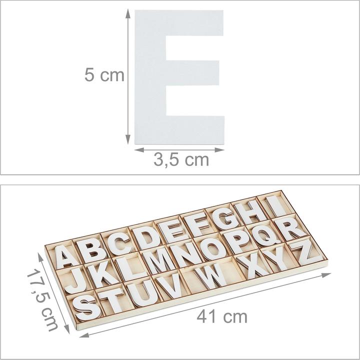 Immagine prodotto Relaxdays Set di lettere in legno da 104 pezzi
