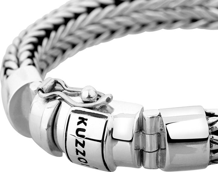 Immagine prodotto Kuzzoi Bracciale da uomo con chiusura a scatola Cool Basic in argento 925 (19 cm, Argento 925)