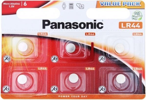 Actual product image Panasonic Micro Alkali LR44 (6 pcs., LR44, 120 mAh)