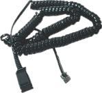 Actual product image Poly Adapter cable with 2 jack plugs 3.5mm to 4/4 Western plug e.g. for connection to the Sound...