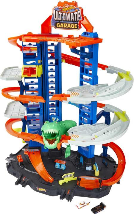Hot Wheels City Megacity Parking Garage with T-Rex Attack