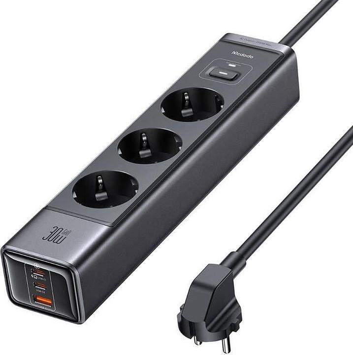 Image du produit Mcdodo GaN 6-in-1 power strip CH-0620, 30W (6 x, USB-C, USB-A, 1.50 m)