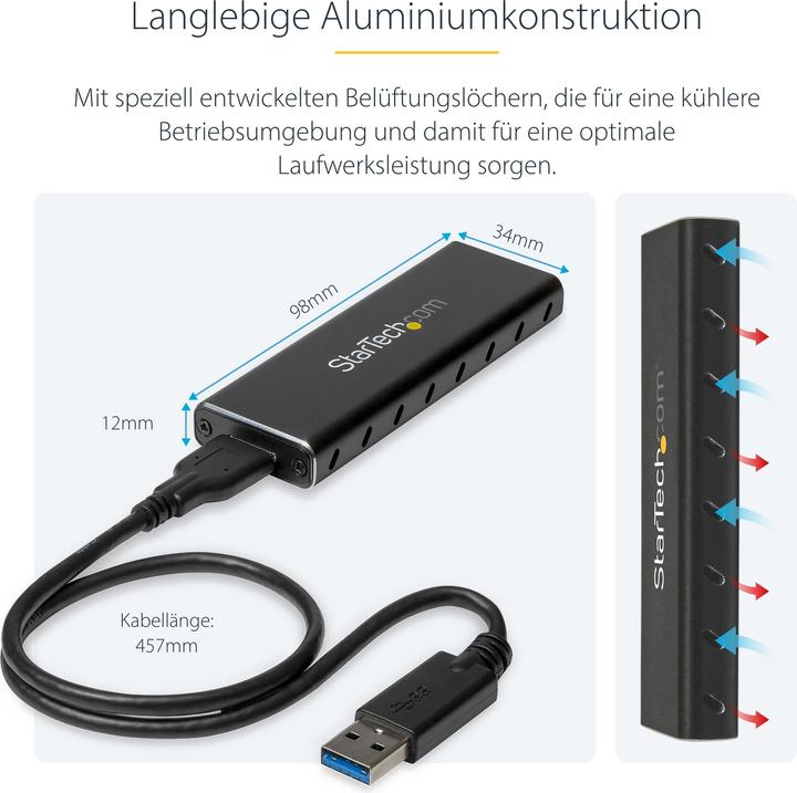 Image du produit StarTech BOÎTIER USB 3.0 À M.2 SSD (M.2 2230, M.2 2242, M.2 2260, M.2)