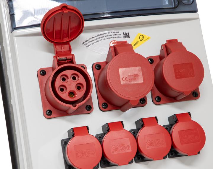 Produktbild Brennenstuhl Stromverteiler BSV 4/32 FS CEE, 2m H07RN-F5G4.0 FI+LS, Stecker 5p 400V/32A (IP44), 3x CEE-Steckdo (7 x, Typ 13)