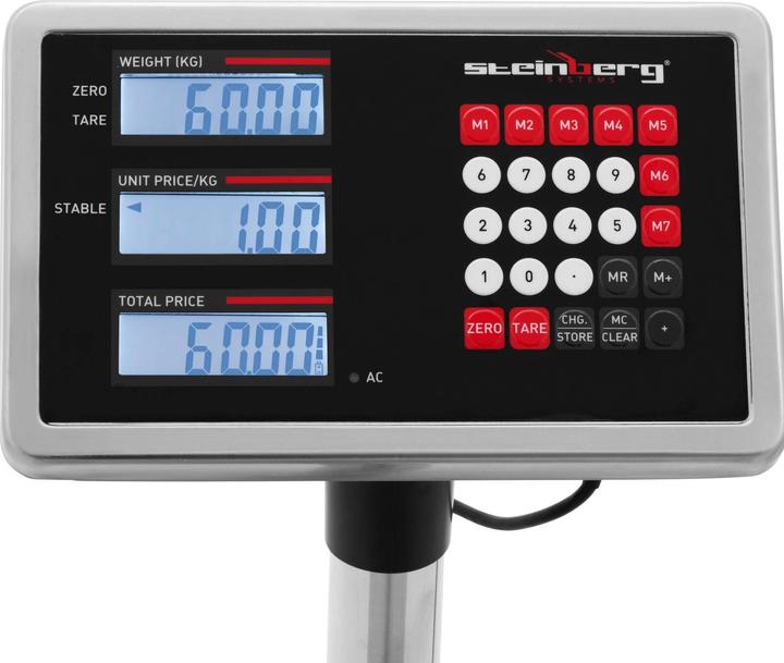 Actual product image Steinberg Platform Scale - 60 kg / 0.005 kg - 400 x 500 mm - back panel
