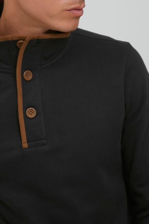 Actual product image Blend Achlias Men's Sweatshirt Sweat Shirt Jumper With High-Neck Buttons And Pockets (L)