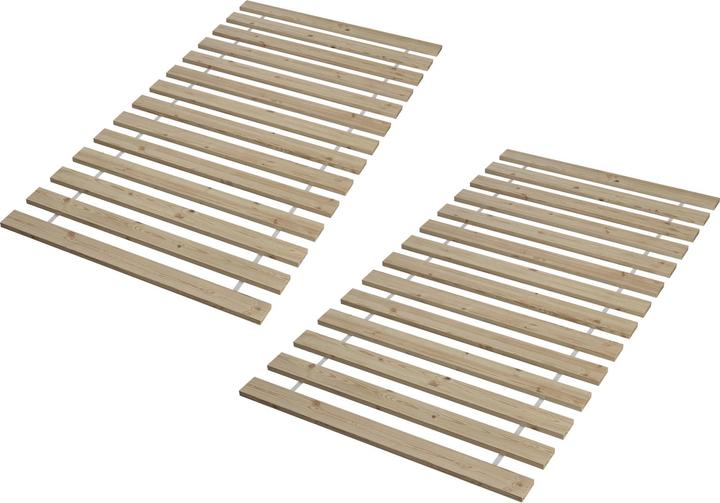 Produktbild Erst-Holz Etagenbett Massivholz Kiefer 90x200cm Stockbett hohes Bett + Rollrost + Matratze 60.13-09 Ni70 M (90 x 200 cm)
