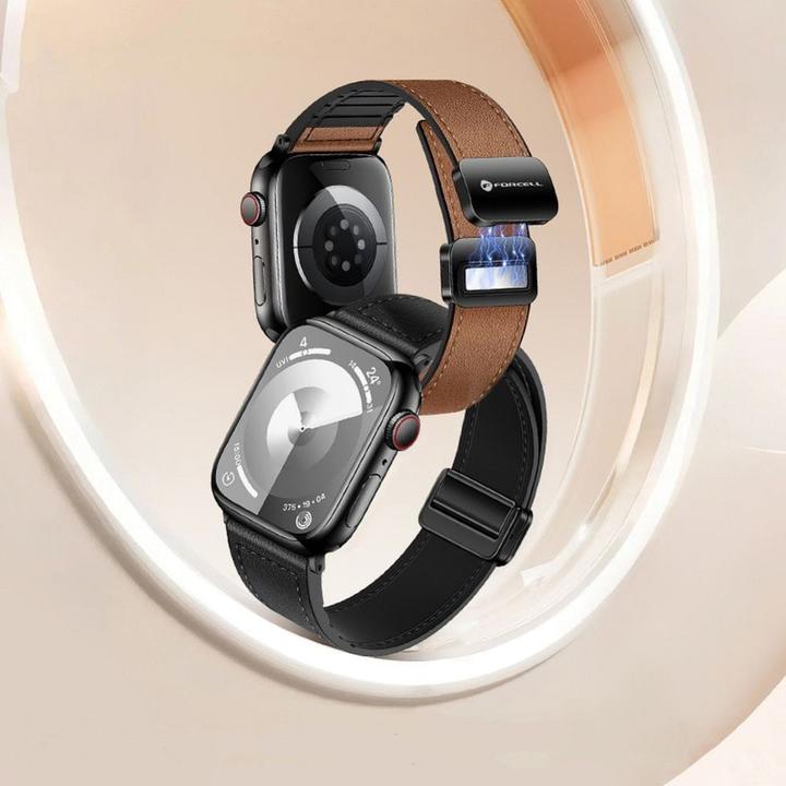 Image du produit Forcell Strap F-DESIGN FA21 eco leather strap for APPLE Watch 38 / 40 / 41 mm brown (Eco-cuir)