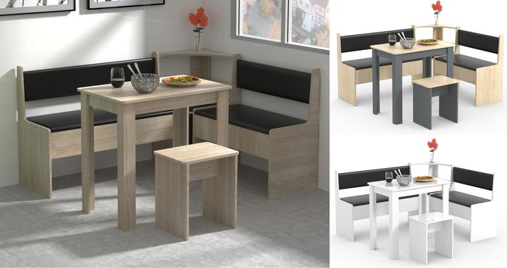 Image du produit VCM Groupe de bancs d'angle Groupe de sièges Esal Mini (153 x 123 x 80 cm)