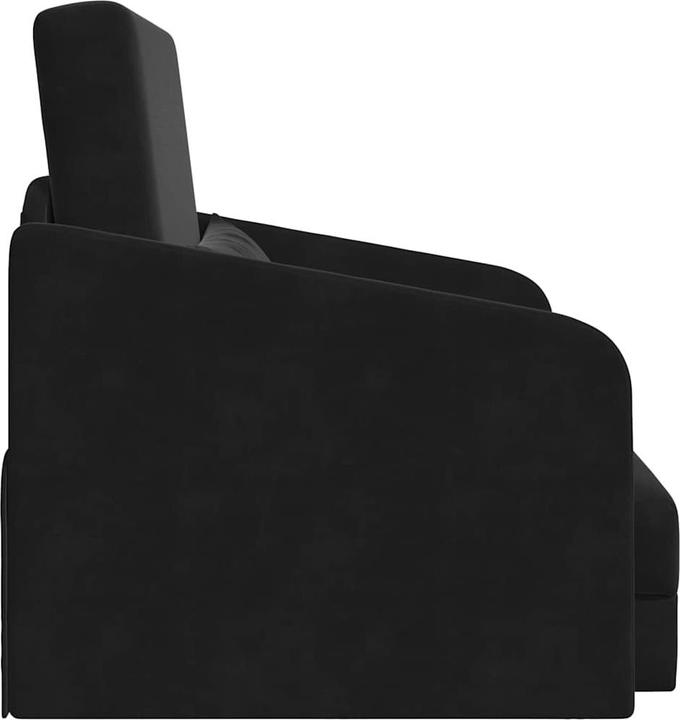 Produktbild VidaXL Boden Sofa Bett 2-in-1 Schwarz 65x80x83 cm Samt