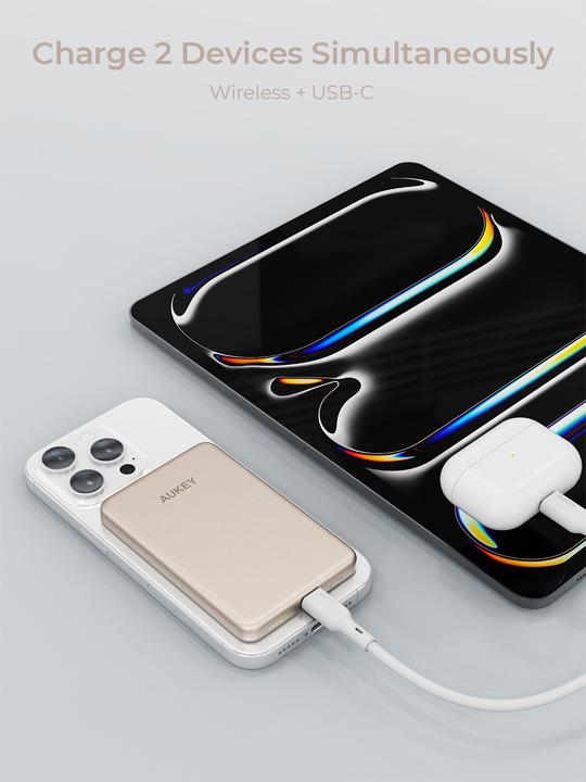 Immagine prodotto Aukey MAG FUSION SLIM - Powerbank (5000 mAh, 18 W, 18 Wh)