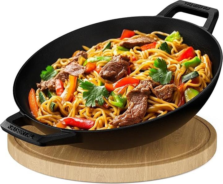 Produktbild Kaisertal Wok ohne Deckel (32 cm, Wok Pfanne, Gusseisen)