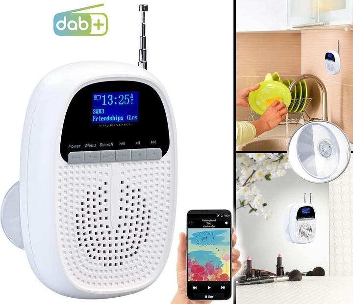 Produktbild VR-Radio Badezimmer-Akku-Radio (FM, DAB+, Bluetooth)