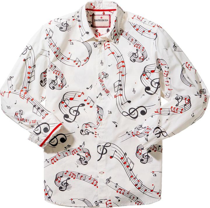 Actual product image Joe Browns Music Note Print Long Sleeve Shirt (XL)