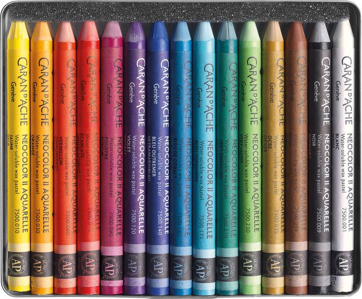 Actual product image Caran d'Ache Neocolor II Aquarelle Metallschachtel (Multicolor, 15 x)