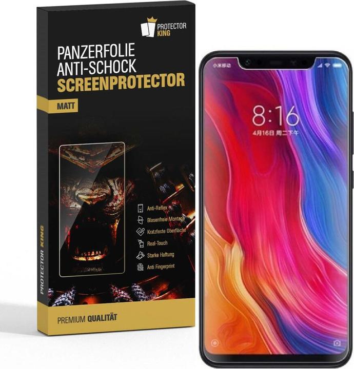 Produktbild Protectorking 6x Panzerfolie Anti-Shock matt entspiegelt (6 Stück, Xiaomi Mi 8 SE)