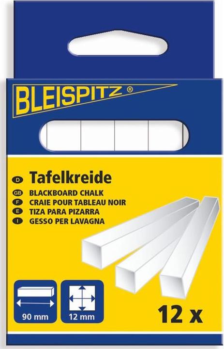 Produktbild Bleispitz Tafelkreide viereckig (Weiss, 12 x)