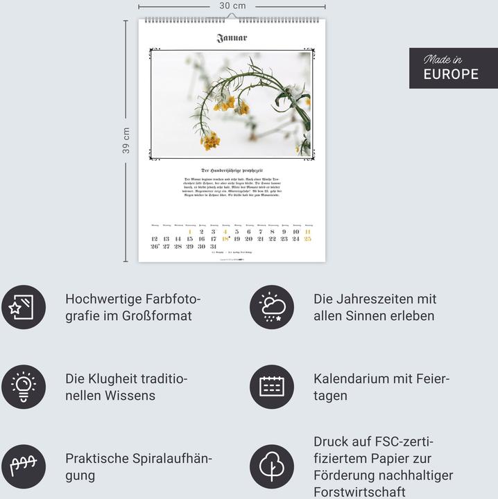 Produktbild Der Hundertjährige Kalender 2026 (30 x 39 cm, Deutsch)