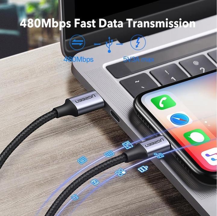 Produktbild Ugreen Lightning zu USB-C 2.0 (1 m, USB 2.0)