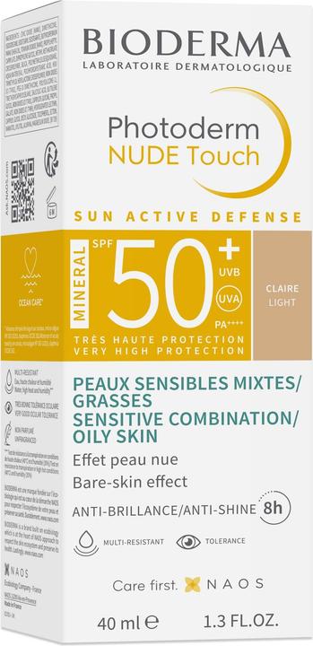Produktbild Bioderma Photoderm Nude Touch Mineral SPF50+ dorée (Sonnencreme Gesicht, SPF 50, 40 ml)