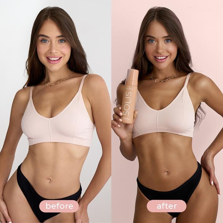 Actual product image Cocosolis Solis Natural Self-Tanning Foam Medium Deep Tan 200ml (Self tanning foam, 200 ml)