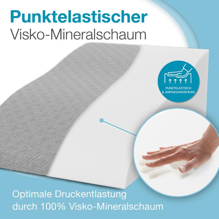 Actual product image Bestschlaf Venenkissen Beinhochlagerungskissen aus Memory Foam, Beinkissen zur Entlastung, Lagerungskissen mit (20 x 65 x 40 cm)