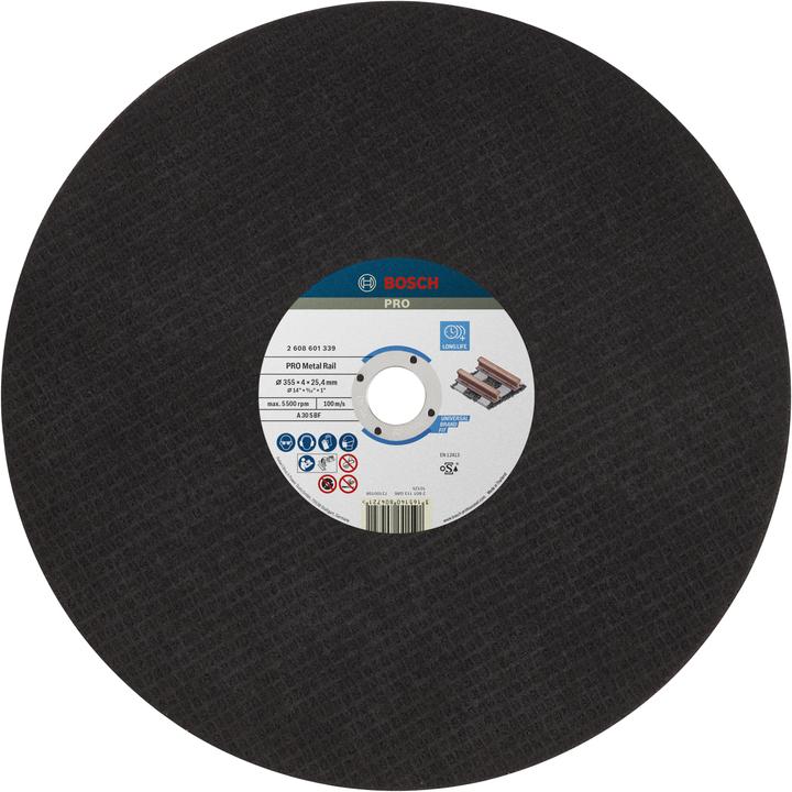 Actual product image Bosch Professional PRO Rail cutting disc, 355 x 4 x 25.4 mm