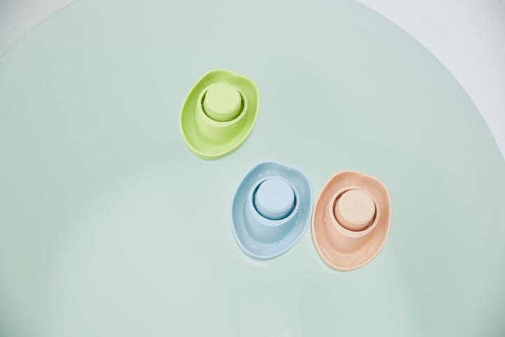 Image du produit Plantoys Bateau cabriolet bleu pastell en caoutchouc