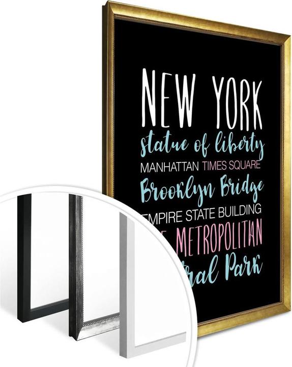 Actual product image Trenddeko New York words (120 x 150 cm)