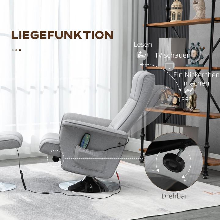 Actual product image Homcom Massage chair with ottoman