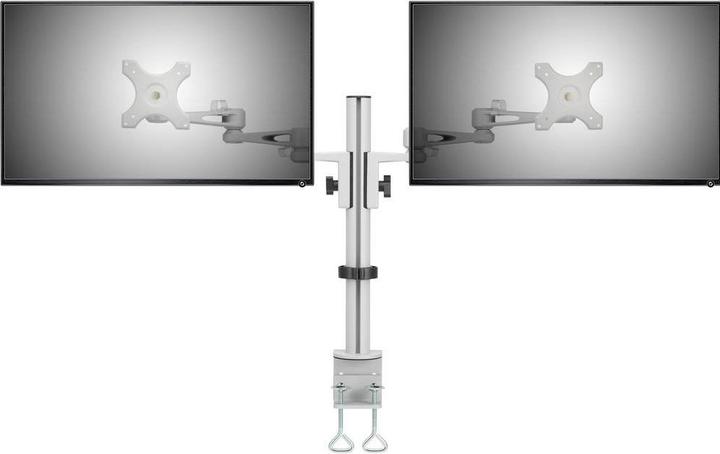 Image du produit SpeaKa Professional Support de bureau pour moniteur double avec pince en C (Tables, 27")