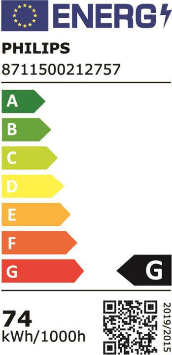Label énergétique Philips Lampe à décharge (G8.5, 73.20 W, 5900 lm, 1 x, G)