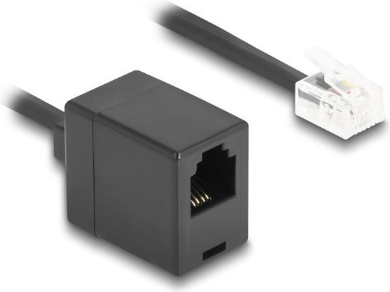 Produktbild Delock Telefonkabel / Spiralkabel RJ11 Stecker zu RJ11 Buchs