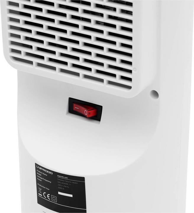 Actual product image Uniprodo Electric heater - 1200/2000 W - swivel - white (2000 W)