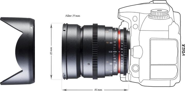 Actual product image Walimex 24/1.5 Video DSLR Nikon F (Nikon F, Micro Four Thirds, APS-C / DX, full size)