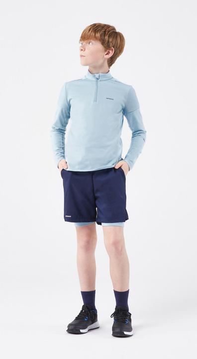 Immagine prodotto Artengo Camicia da bambino a maniche lunghe tennis 1/2 zip - TTS ML TH blu chiaro