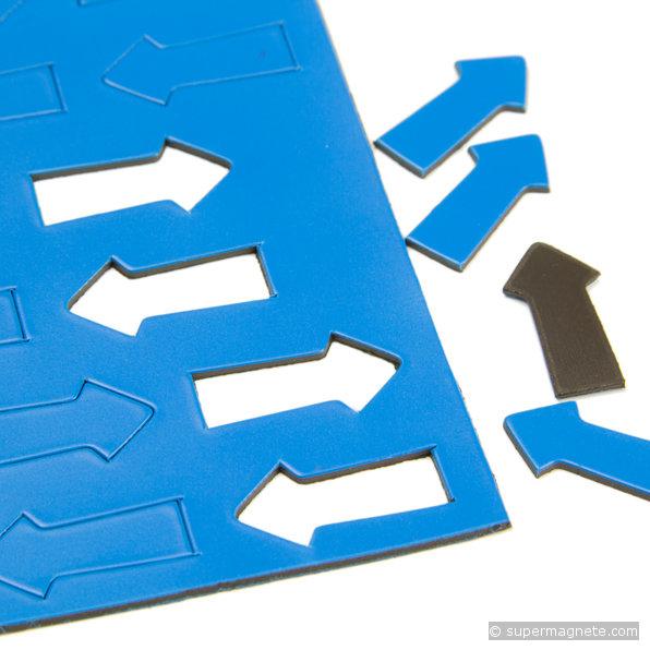 Actual product image Supermagnete Super magnet magnetic symbols arrow small blue (30 x)