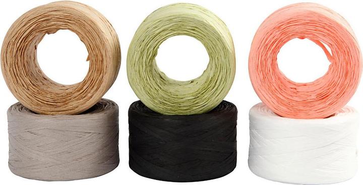 Immagine prodotto Creativ Company Filato di carta per artigianato di vari colori, 6 x 100 m (100 m)
