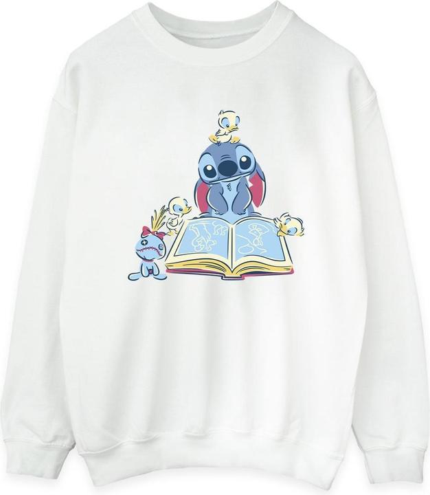 Disney Lilo & Stitch Reading A Book Sweatshirt (S)