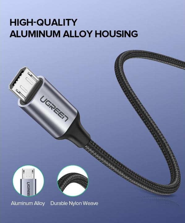 Produktbild Ugreen Micro USB – USB A (2 m, USB 2.0)