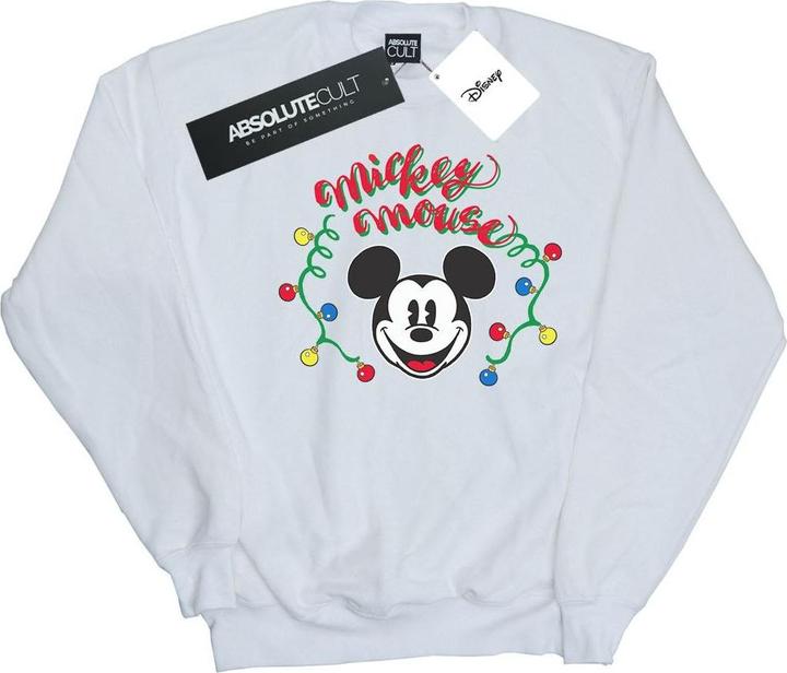 Disney Mickey Mouse Christmas Light Bulbs Sweatshirt Jungen
