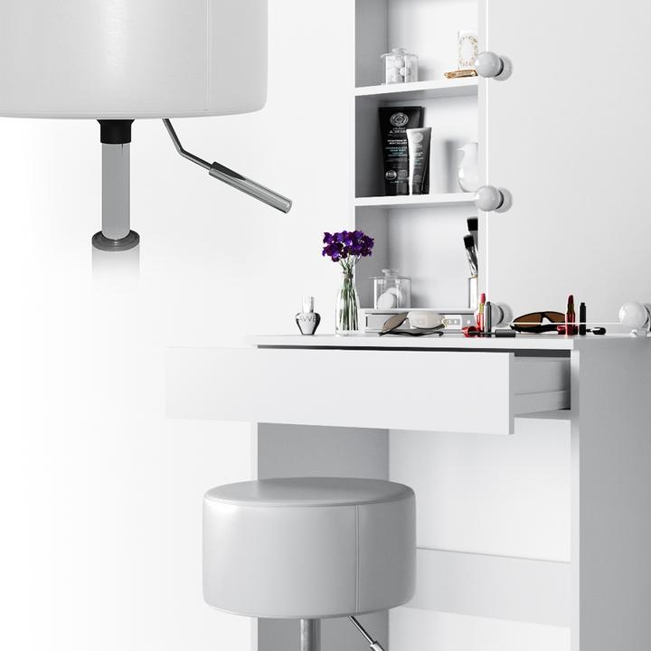 Actual product image Vicco Melle with stool and lighting (68 x 42 x 155 cm)