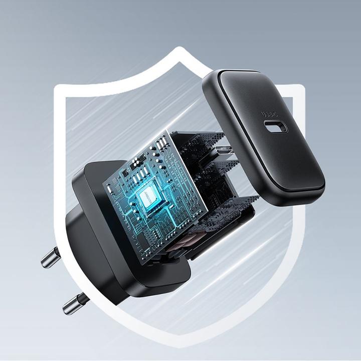 Immagine prodotto Joyroom Caricatore USB-C singolo da 25W con cavo da C a C da 60W, 1m - Nero (25 W)